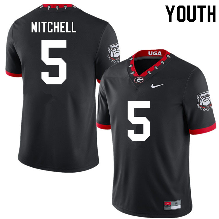 Youth #5 Adonai Mitchell Georgia Bulldogs 100th Anniversary College Football Jerseys Sale-100th Blac